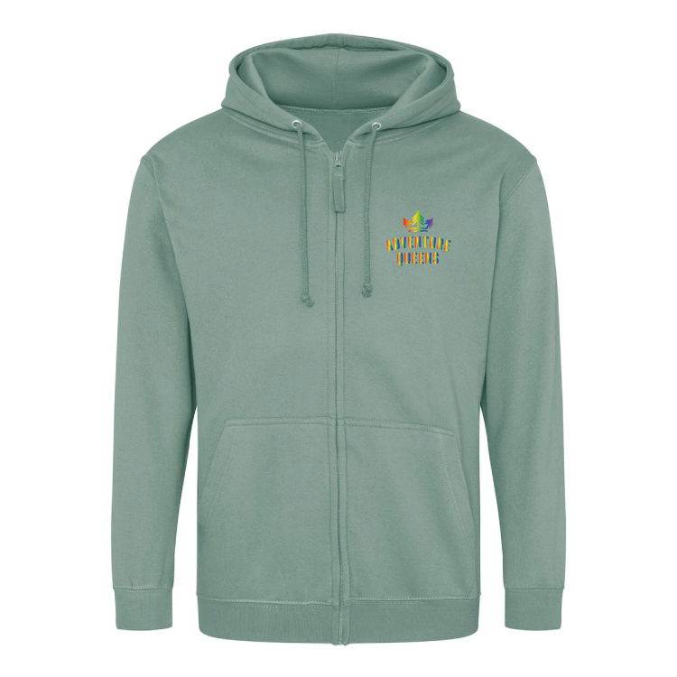 Adventure Queens Rainbow logo unisex zoodie with pocket size design