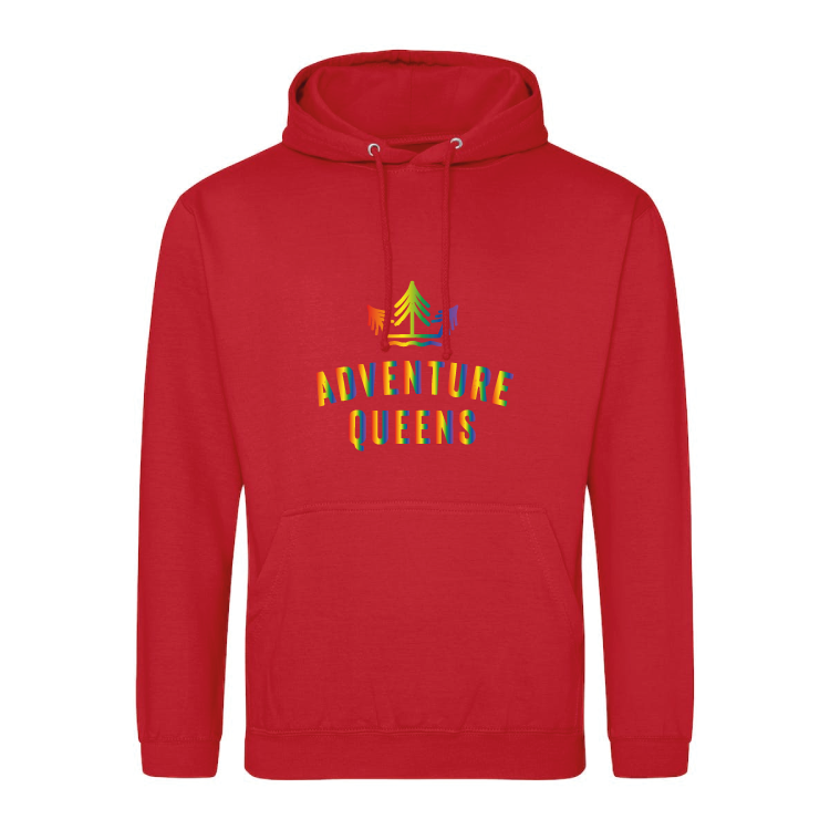 Adventure Queens Rainbow logo unisex hoodie