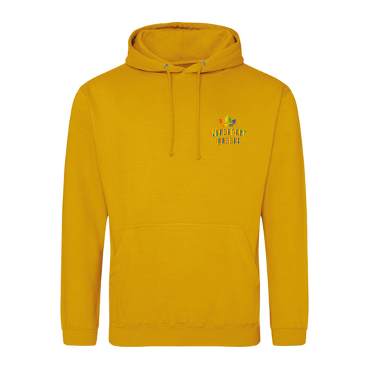Adventure Queens Rainbow logo unisex hoodie with pocket size design