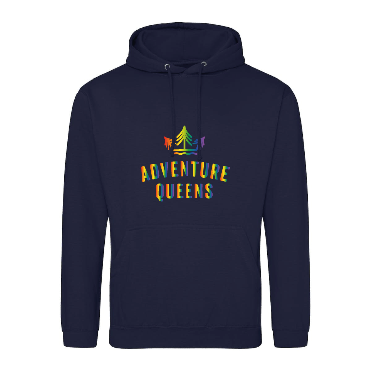Adventure Queens Rainbow logo unisex hoodie