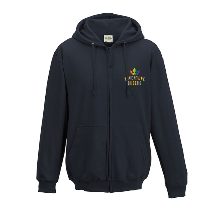 Adventure Queens Rainbow logo unisex zoodie with pocket size design