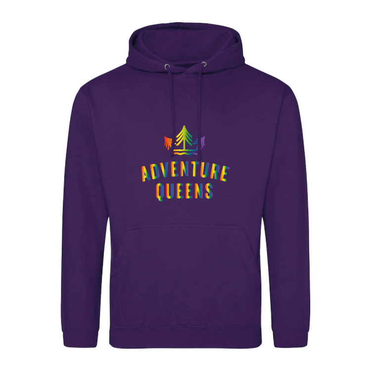 Adventure Queens Rainbow logo unisex hoodie