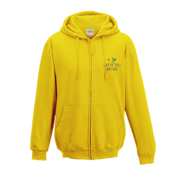 Adventure Queens Rainbow logo unisex zoodie with pocket size design