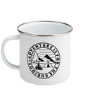 Adventure is for the curious - Enamel Mug Pen and Ink Studios