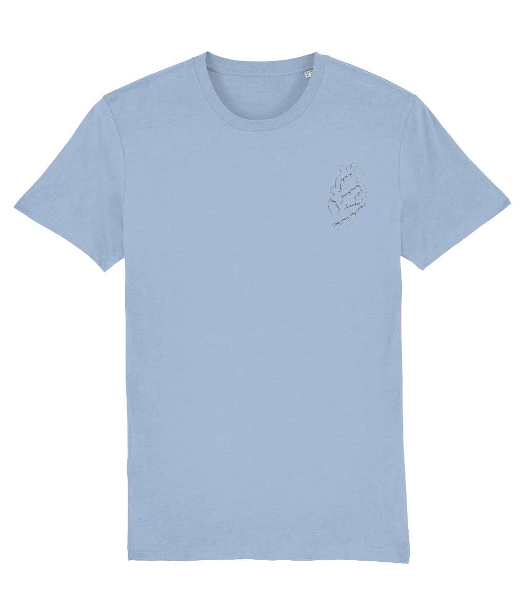 Beating Hearts - Never Give up - Positive Vibes - Unisex T-shirt Pen and Ink Studios