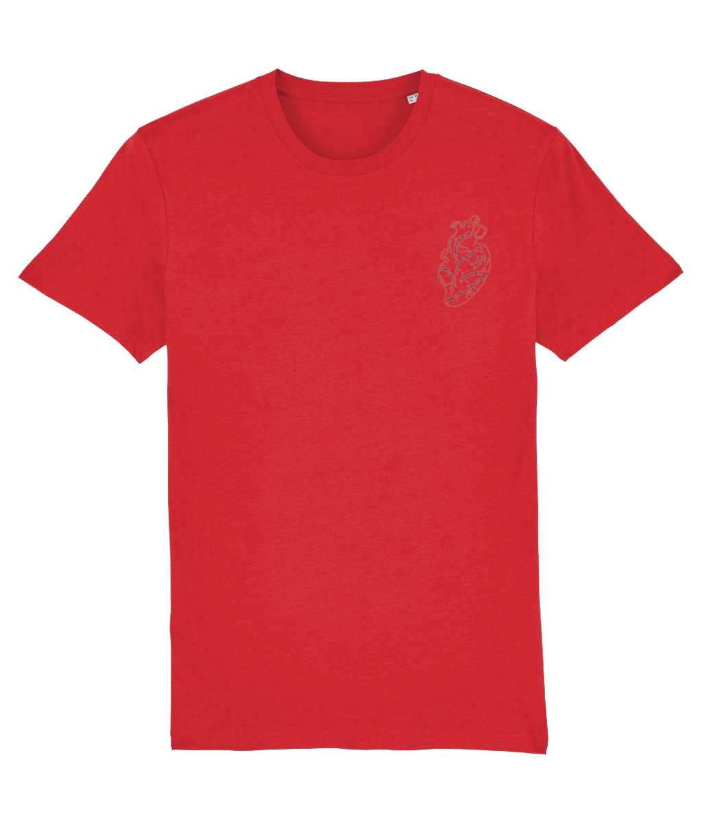 Beating Hearts - Never Give up - Positive Vibes - Unisex T-shirt Pen and Ink Studios