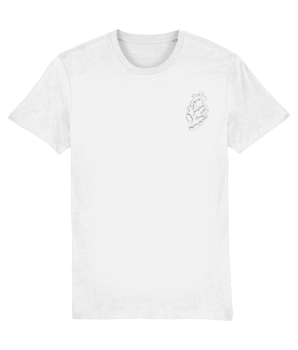 Beating Hearts - Never Give up - Positive Vibes - Unisex T-shirt Pen and Ink Studios