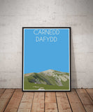 Carnedd Dafydd Welsh 3000's poster print