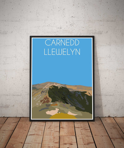 Carnedd Llewelyn Welsh 3000's poster print Pen and Ink Studios