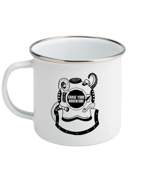 Chase Your Adventure- Diver - Enamel Mug Pen and Ink Studios