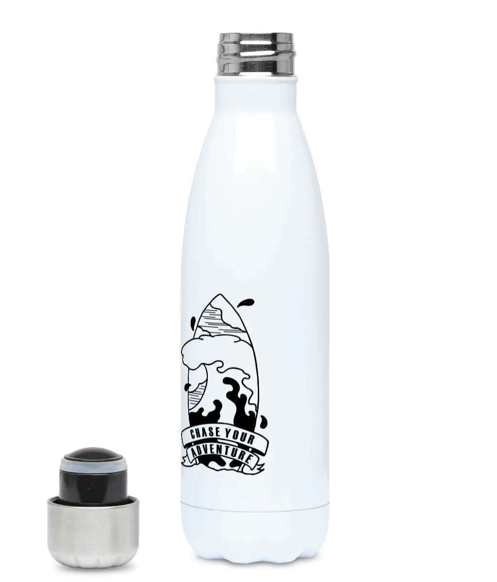 Chase Your Adventure - Surf Edition - Plastic Free 500ml Water Bottle Pen and Ink Studios