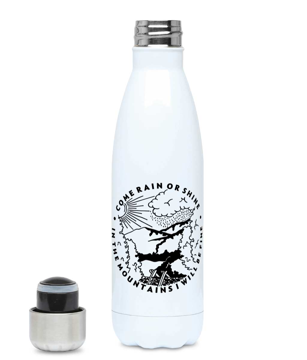 Come Rain Or Shine - Plastic Free 500ml Water Bottle Pen and Ink Studios
