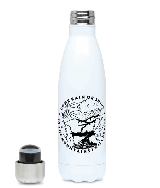 Come Rain Or Shine - Plastic Free 500ml Water Bottle Pen and Ink Studios