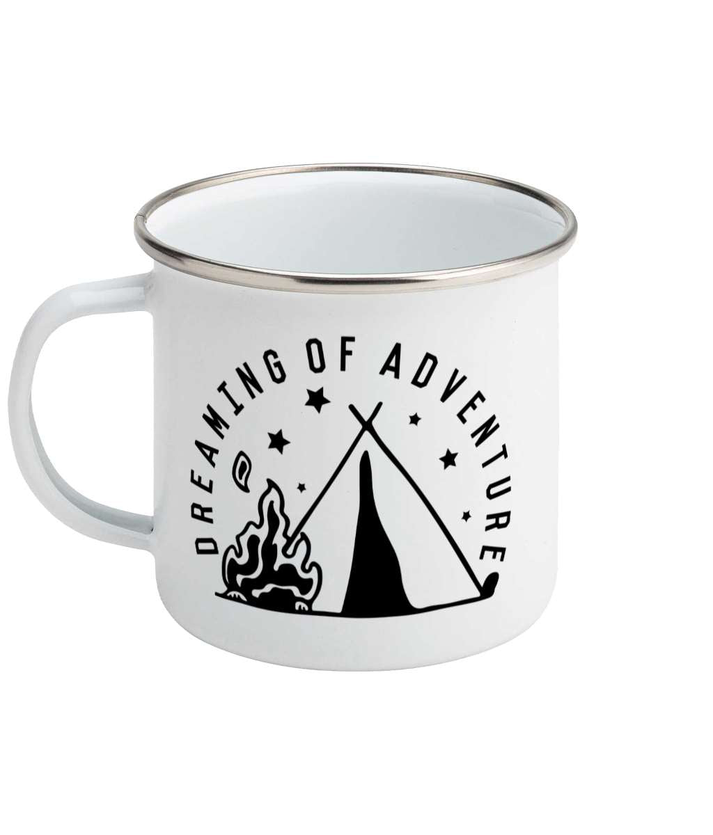 Dreaming Of Adventure - Enamel Mug Pen and Ink Studios