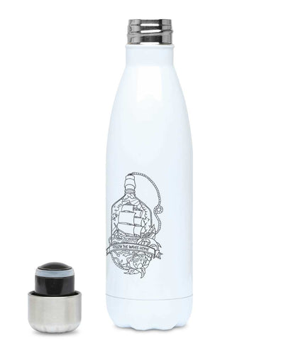 Follow The Waves Home - Plastic Free 500ml Water Bottle Pen and Ink Studios