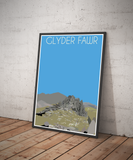 Glyder Fawr Welsh 3000's poster print Pen and Ink Studios