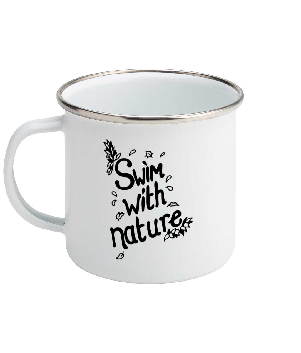 Swim With Nature - Enamel Mug Pen and Ink Studios