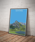 Tryfan Welsh 3000's poster print Pen and Ink Studios