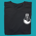 You are someone's light, lighthouse t-shirt in black Pen and Ink Studios